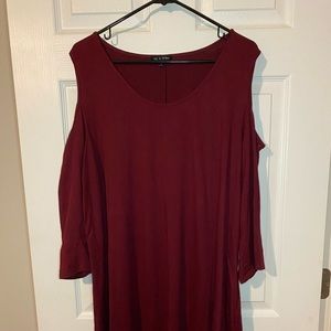 As U Wish Keyhole maroon dress